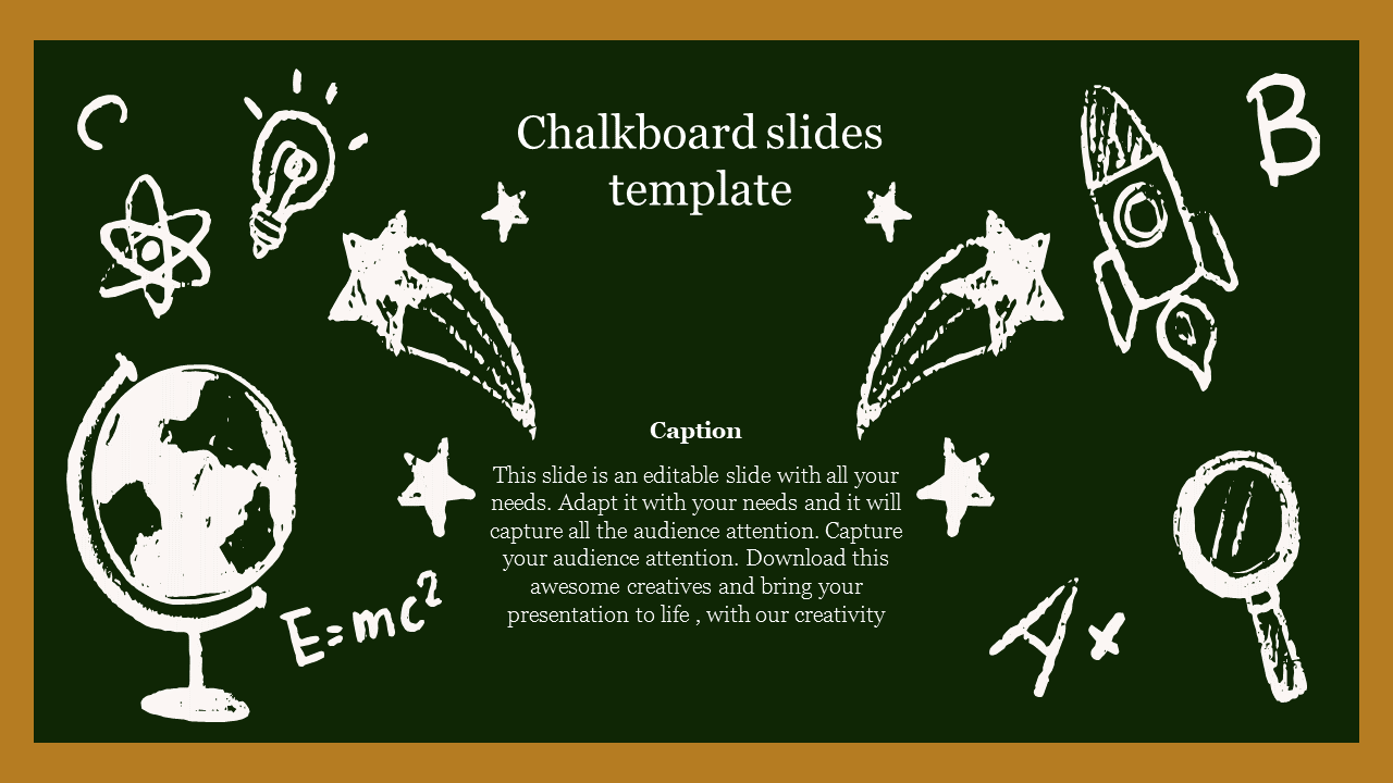 Innovative Chalkboard Slides Template Design
